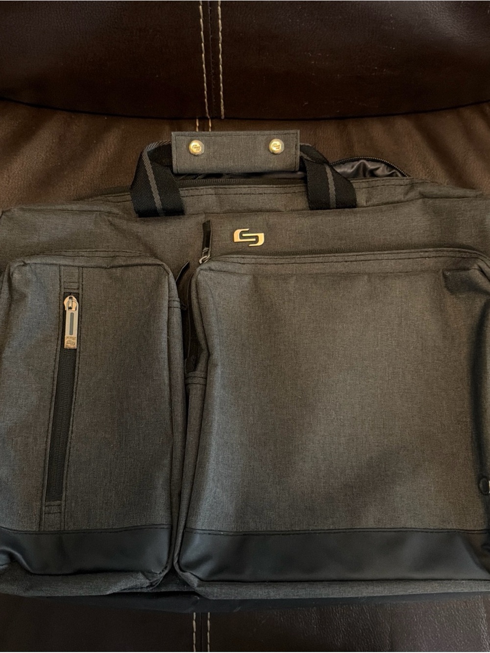 Solo New York Urban Convertible Dark Gray Travel Briefcase Bag
